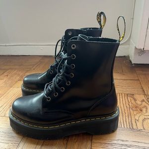 Dr.Martens Black Leather Platform Boots